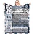 thumbnail image 1 of LHSHID Birthday Gifts for Women Men Birthday Decorations for Women Men Parents Husband Best Birthday Gifts Ideal for Mom Dad Husband Birthday Decorations Blanket 50"x60", 1 of 7