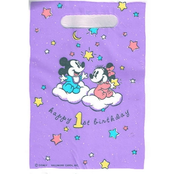 Disney Babies Vintage 1st Birthday Purple Favor Bags (8ct)