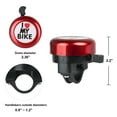 thumbnail image 5 of DUNCHATY 2 Pack Chrome-Plated Bike Bell, Stylish & Effective for Daily Rides, Bike Bells for Adults Kids, Bike Horn, Bike Accessories, Red, 5 of 5