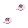 thumbnail image 3 of Guardoinrt Chapeau de Protection Solaire avec Sangle Réglable et Styles à la Mode Multi-Couleurs Blanc 2Set, 3 of 6