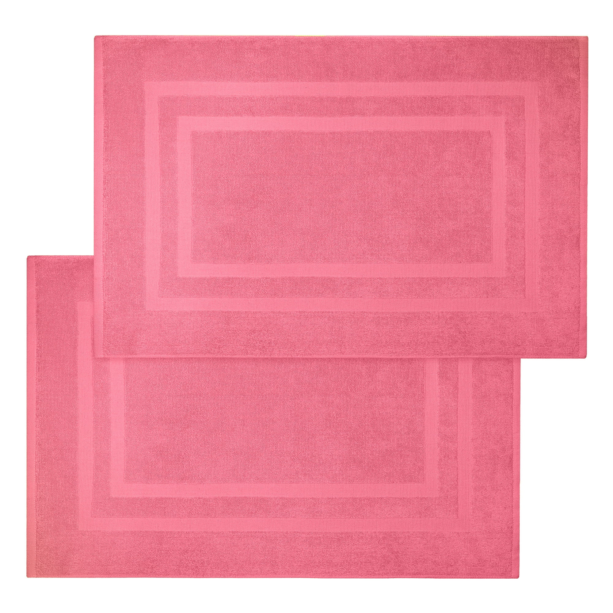 Premium 2 Pieces Towel Bath Mat/Rug Set size 20" x 31.5" Color Pink