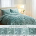 thumbnail image 6 of Velvet Duvet Cover Bedding Set Queen Size, Luxury Ultra Soft Velvet Comforter Cover 3 Pieces (1 Duvet Cover + 2 Pillow Shams, Grey), 6 of 9