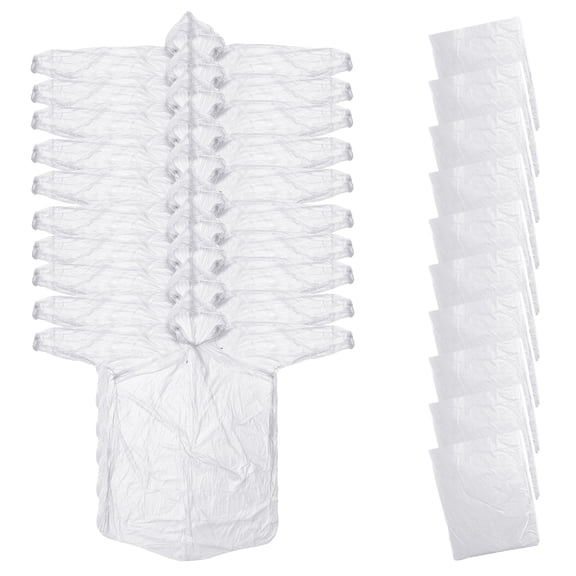 Uxcell Rain Ponchos, 10 Pack Disposable Rain Coat, White