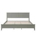 thumbnail image 2 of Thickened and Reinforced Bed Frame, King Platform Bed Easy Assembly No Box Spring Needed Bed Support Up to 600lbs, Modern Solid Wood Bed with Legs Gray, 2 of 7
