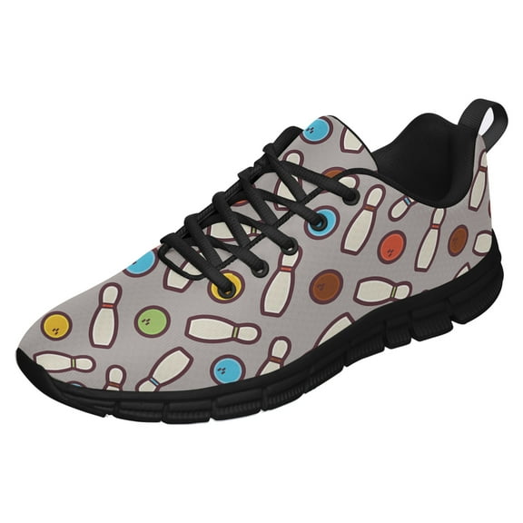 Bowling Shoes for Men Women Running Sneakers Breathable Casual Sport Tennis Shoes Gift for Him Her Black Size 3.5