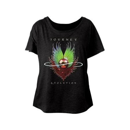Journey Rock Band Music Group Evolution Album Ladies Dolman Slouchy T-Shirt Tee