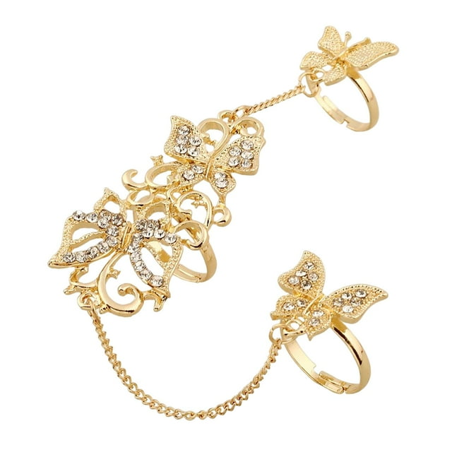 Anillos de Cadena Abiertos Mariposa Sunnimix para Mujeres