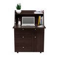 Inval 5Shelf Secretary Desk, Espresso