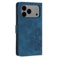 thumbnail image 3 of Leather For Apple iPhone 17 Pro Case Orchids&Butterflies Embossed 5-card  Flip Wallet Leather Case With Card Holder Magnetic Closure Phone Cases Cover With Hand Strap,Blue,For iPhone 17 Pro, 3 of 9