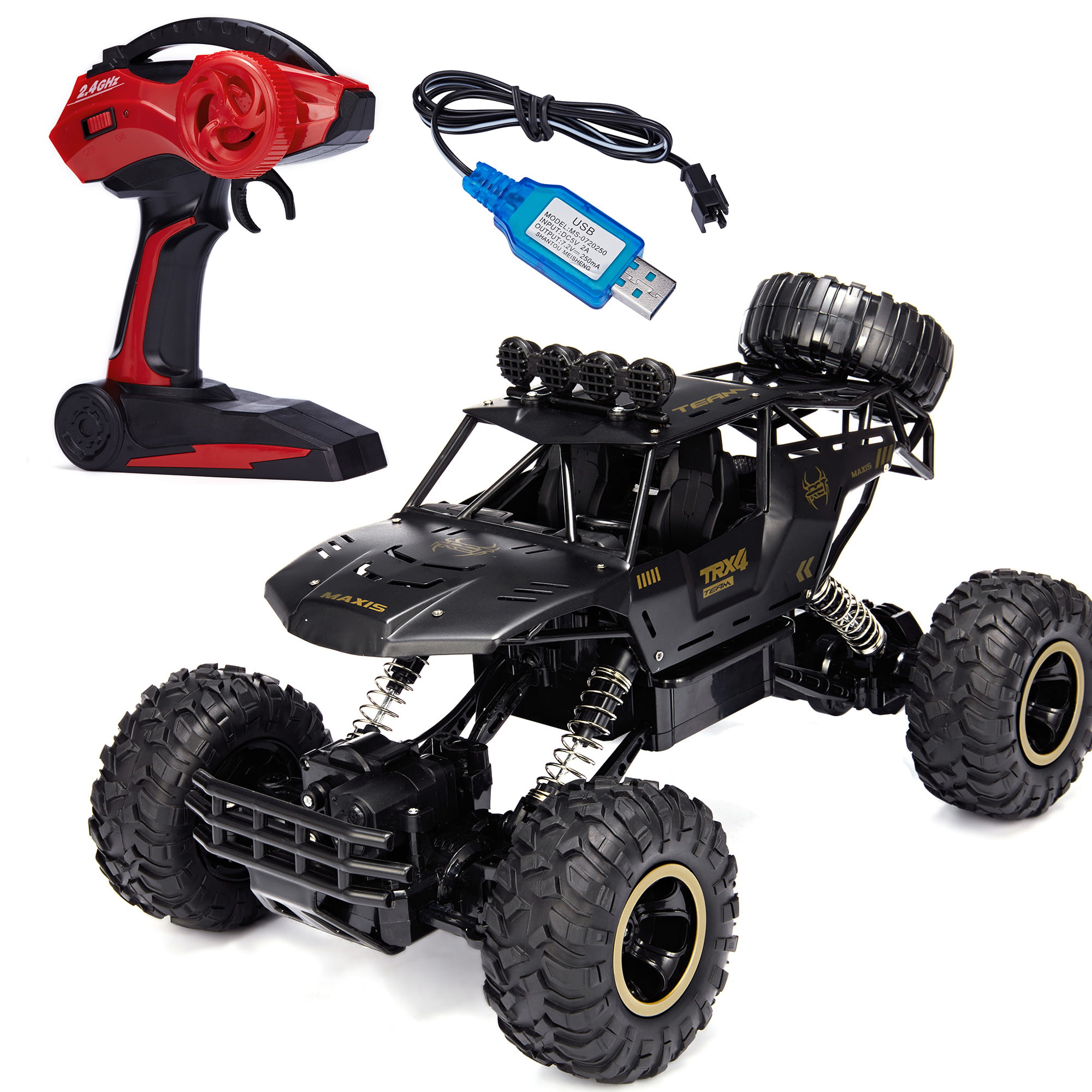Kids Toy Race Cars for Boys Girls Birthday Crawler & 4WD 2-Sided 360° Rotating 2.4GHz R/C Car KIDWILL 2 in 1 Remote Control Car High Speed Drift Off-Road Stunt Car with Cool Headlights 