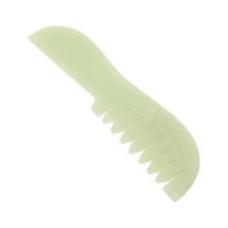 Unique Bargains 1 Pc Long Handle Head Massage Comb for Home Green Natural Jade
