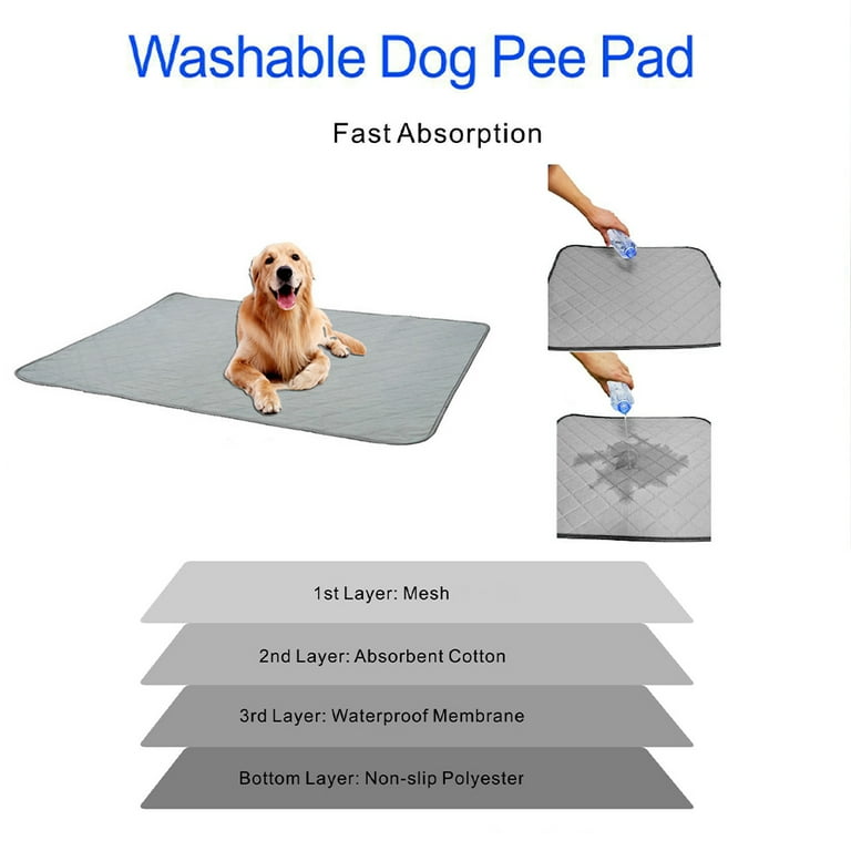 Bone Pattern Reusable And Washable Dog Toilet Mat, Absorbent Leak