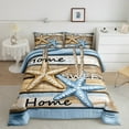 thumbnail image 2 of Erosebridal Marine Starfish Comforter Sets Full Size, Old Barn Door Down Comforter, Sea Theme Decor, Reversible 3-Piece, 2 of 7