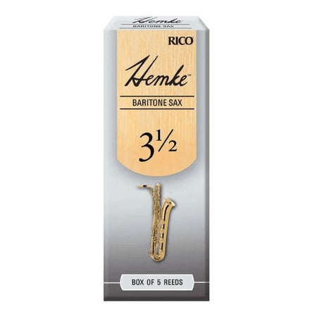 Hemke Baritone Saxophone Reeds, Strength 3.5, 5-pack
