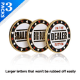 thumbnail image 4 of GSE Set of 3 Metal Small Blind, Big Blind, Dealer Puck Buttons. Texas Hold'em Poker Accessories, 4 of 10