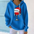 thumbnail image 2 of NMMUED Christmas Hoodie Graphic Sweatshirt for Women Christmas Womens Clothing Pullover Hoodies for Women Christmas Tree Sweatshirt Hooded Sweatshirts for Women Holiday Clothing for Women Blue 3XL, 2 of 5