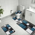 thumbnail image 5 of WWC 4‑Piece Bathroom Rug Set, Soft Non‑Slip Absorbent Bath Mat, U-Shape Contour Toilet Mat & Runner Rug for Bathroom and Shower Room, 5 of 8