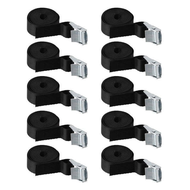 Correas de sujeción de trinquete de Unique Bargains ajustables 350kg 100cm/39.37" 10 Pcs negras