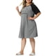 thumbnail image 4 of FAB CURVES Camisón de Talla Grande para Mujeres con Manga Corta, Camisetas Gráficas Lindas, Vestido de Dormir, Ropa de Dormir 1X Gris, 4 of 5