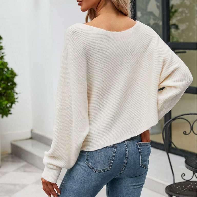 QUYUON Knitted Sweaters for Women One Shoulder Sweaters QUYUON Knitted Sweaters for Women One Shoulder Sweaters
