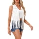 thumbnail image 4 of INSPIRAR CHIC Chaleco de Mujer con Flecos, Abierto, Estilo Occidental, Vintage, de Ante Sintético con Borlas, Blanco, Talla S, 4 of 6