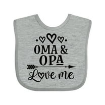 Inktastic My Oma Opa Love Me Grandkids Boys or Girls Baby Bib