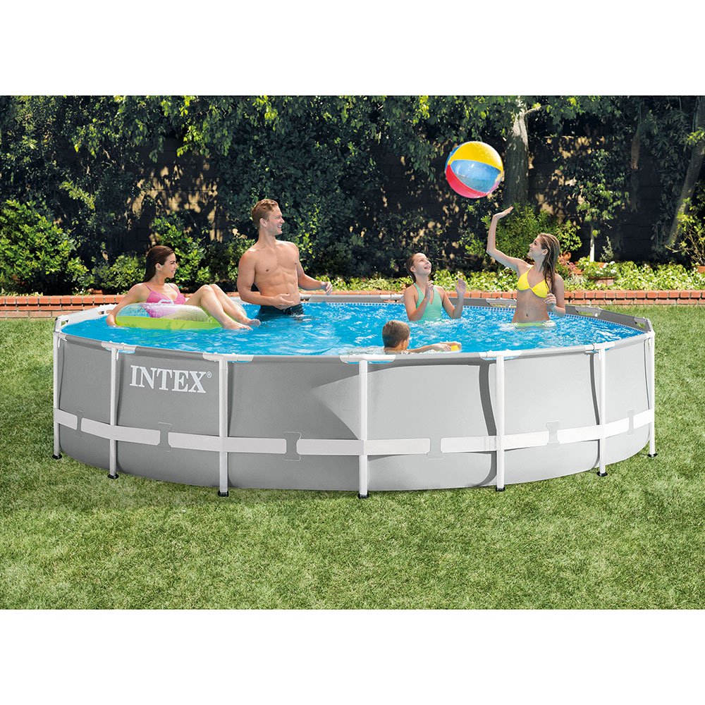Intex 15 Foot x 42 Inch Prism Frame Above Ground Swimming Pool Set with Filter - image 3 of 6