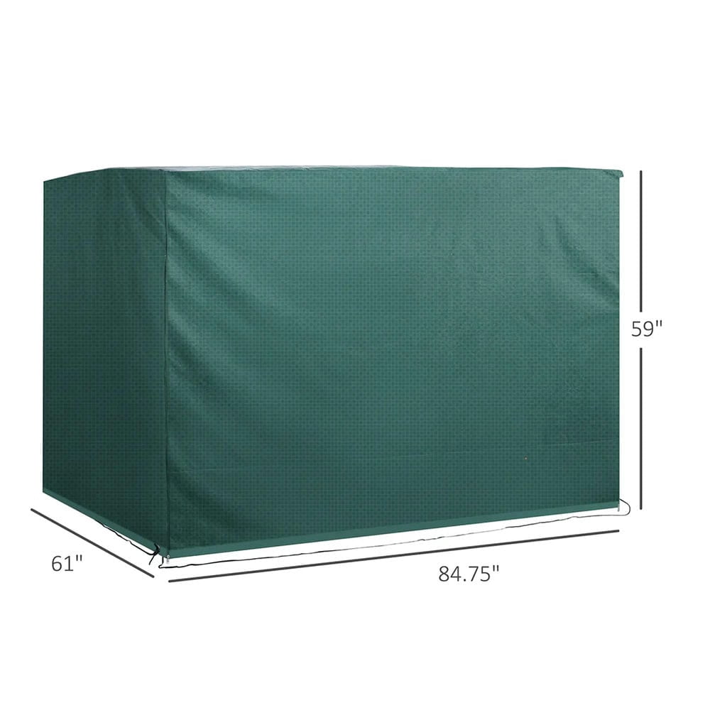 Spaco 3-Seater Patio Swing Cover, Outdoor Garden Furniture Protection Hammock Cover, 85" X 61" X 59" Waterproof Cover, Dark Green
