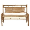 thumbnail image 2 of vidaXL Garden Bench with Cushion 120 cm Bamboo, 2 of 5