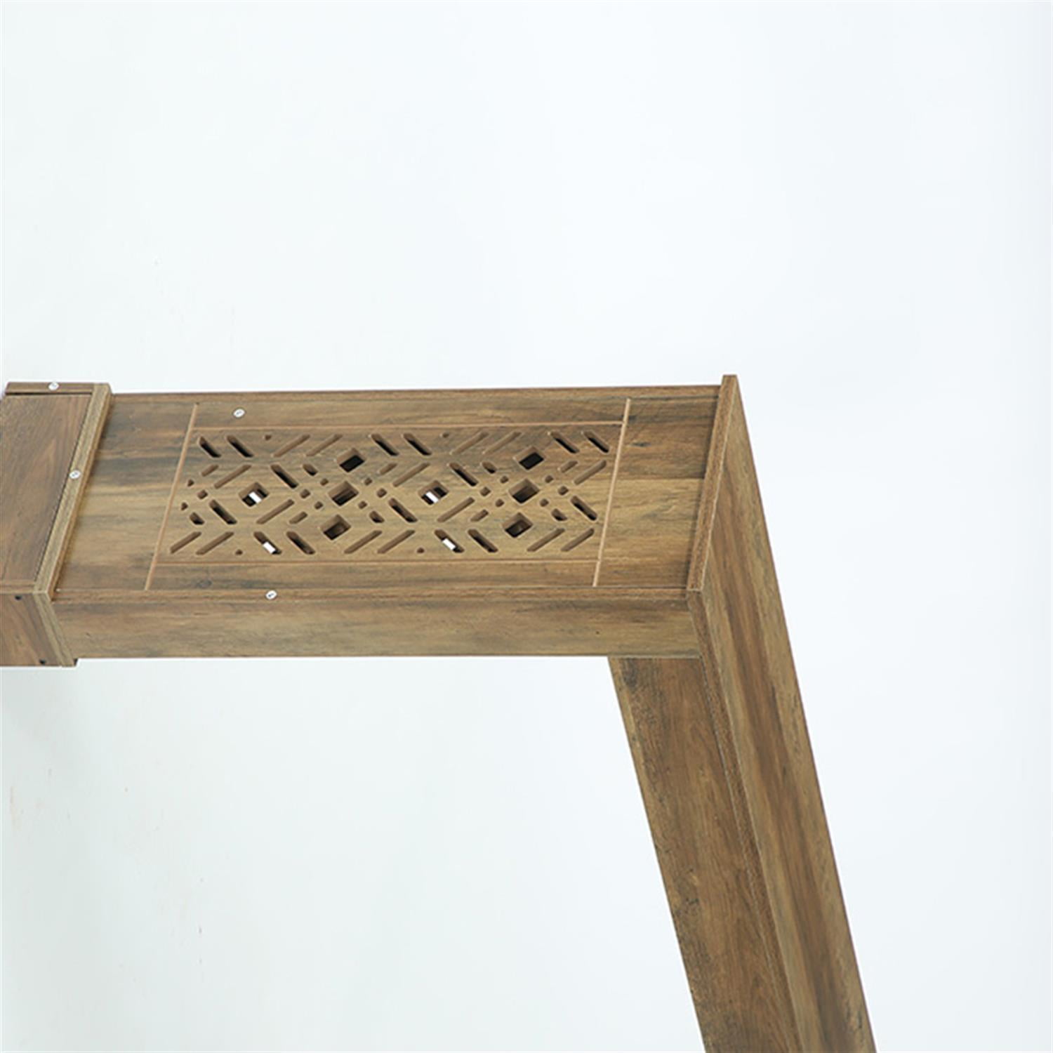 Demi Bonn 63" Wood Console Table, Farmhouse Sofa Table Hallway Table, Foyer Display Table, Brown