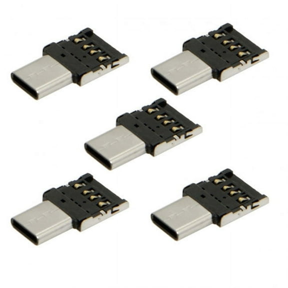 Chenyang CY 5pcs Ultra Mini Type-C USB-C to USB 2.0 OTG Adapter for Phone Tablet USB Cable Flash Disk Adapter