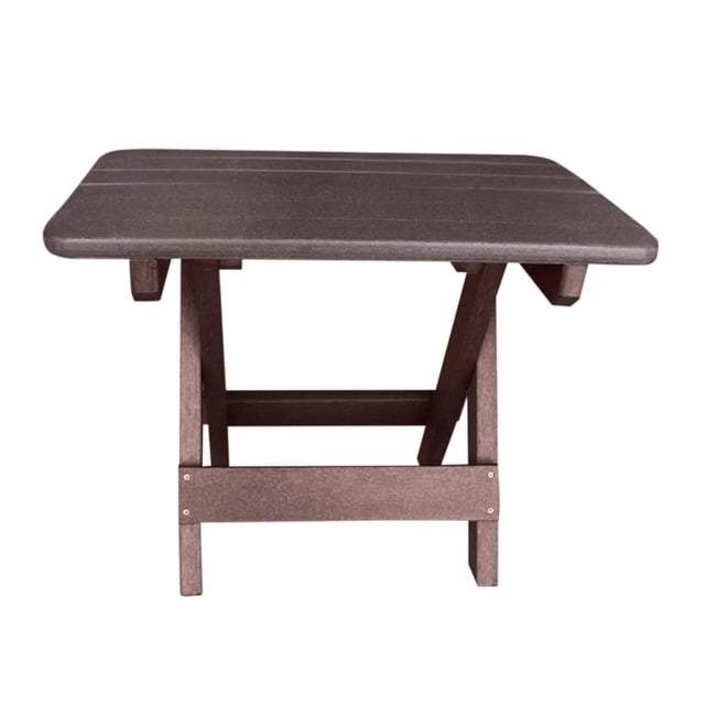 Phat Tommy Folding Outdoor Patio Side Table - Poly Adirondack Side Table - All Weather Side Table for Your Patio, Deck, or Balcony (Brown)