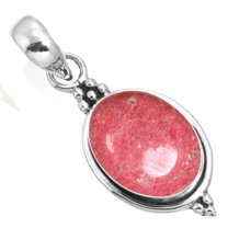 925 Sterling Silver Pendant Natural Thulith Handmade Jewelry