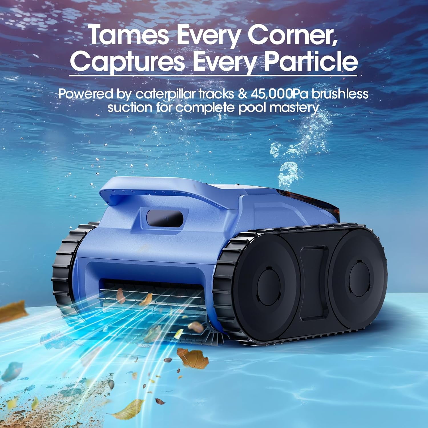 ZAMSLVRH 2026 New Cordless Robotic Pool Vacuum, Cleaner Pool Robot with Ultra-Long Runtime, Powerful Suction, Dual 180W Brushless Motors, Smart Navigation, Wall-Climbing Design