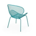 thumbnail image 4 of Hamdan Outdoor Modern 2 Seater Iron Chat Set, Matte Teal, 4 of 10