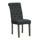 thumbnail image 3 of Set 2 Sillas De Comedor De Tela De Lino Toledo Negro, 3 of 7