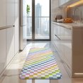 thumbnail image 4 of Colorful Checkerboard Pattern Kitchen Rug Mat,Kitchen Runner Rugs Non Skid Washable,Decorative Kitchen Floor Mats for Kitchen,Sink,Laundry,17"x47.2", 4 of 7