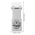 thumbnail image 2 of AURARMLET Keyed Hasp Locks in Silver Made of Durable Stainless Steel for Doors 2pcs, 2 of 8
