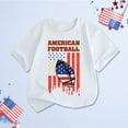 thumbnail image 2 of EnJoCho Little Children Holiday Blouse Toddler Kids Crewneck Short Sleeve Independence Day Tops Summer Boys Girls Black American Flag Print T Shirt 4th Of July Top, 2 of 9