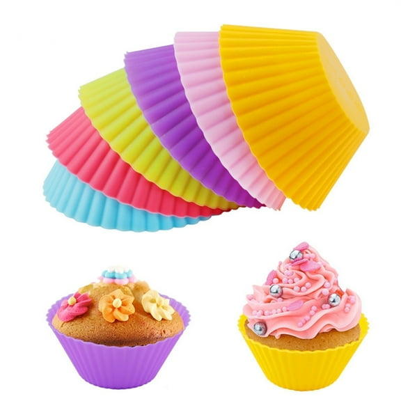 8Pcs Reusable Silicone Cupcake Liners,2.8x1.4In Reusable Silicone Baking Cups,Cake Cup Mold Set,Muffin Liners Cake Cup Mold Set