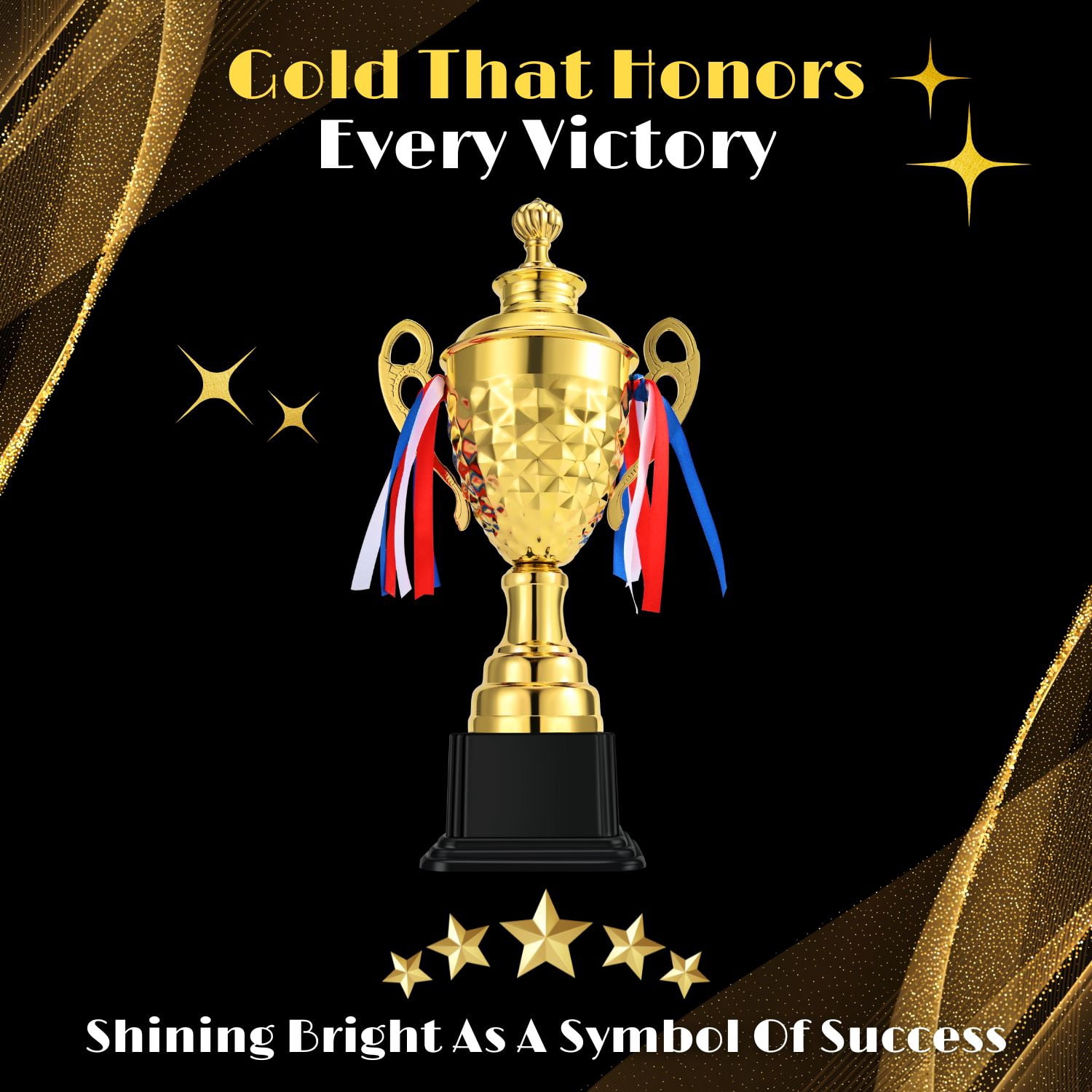 Gold Trophy Award - 17 Inch Large Trophy Cup for Awards, Sports, Competitions, Tournaments, & Parties, Perfect Gift for Champion Winners & League Achievements