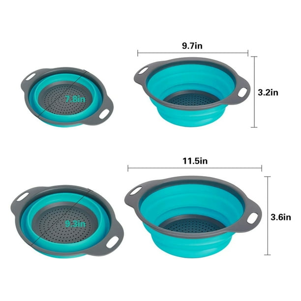 Collapsible Colander, Colander Strainer Sink Colander with Handles Set
