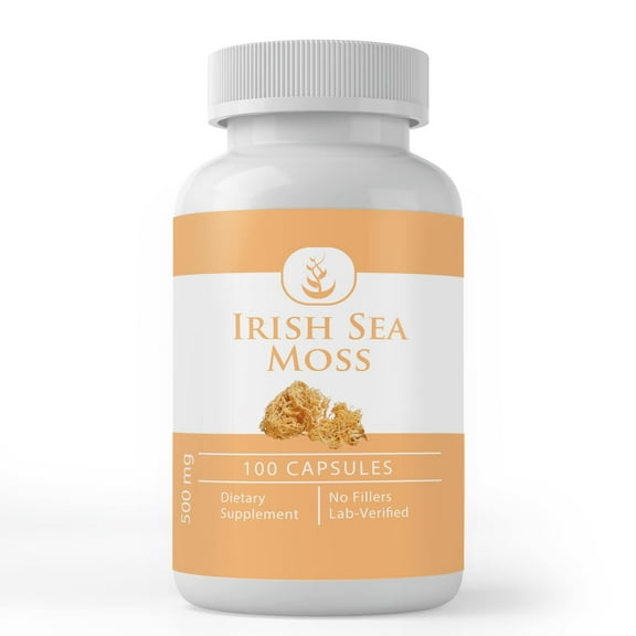 PURE ORIGINAL INGREDIENTS Irish Sea Moss 100 Capsules Always Pure, No Additives Or Fillers, Lab Verified