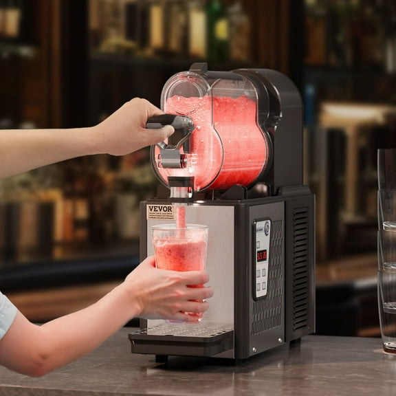330W Slush Drink Maker - 3L Commercial Slushy Machine w/ Auto Clean & Stainless Steel Bowl