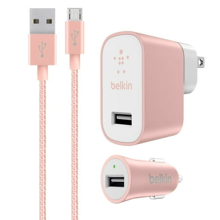 UPC 745883718528 product image for Belkin Mixit Metallic 2.4A Premium Charging Kit w/ Micro USB Cable - Rose Gold | upcitemdb.com