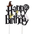 thumbnail image 2 of 49 unids/set tema de Harry Potter suministros de decoración para fiesta de cumpleaños conjunto de globos corbata gafas marco Banner banderines adorno para pastel, 2 of 3