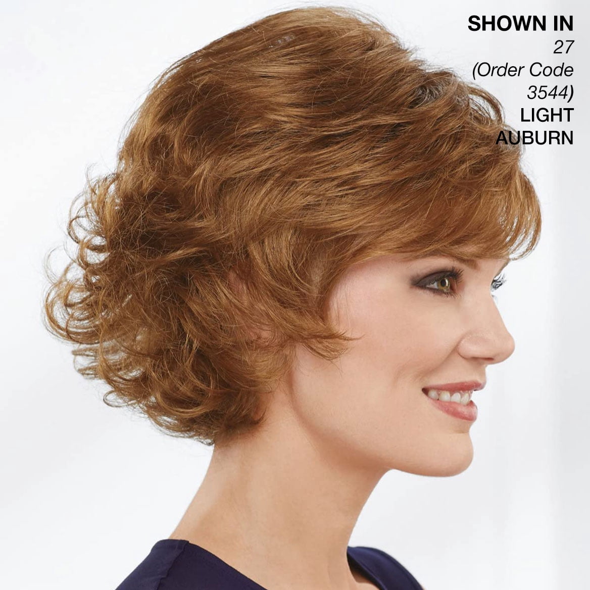 Alex WhisperLite Wig by Paula Young - Sassy Short Wig with Side-Swept Bangs and Tousled Curls / Multi-Tonal Shades of Blonde, Silver, Brown and Red