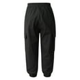 thumbnail image 3 of YiZYiF Kids Boys Dungarees Casual Moisture-Wicking Cargo Pants,Sizes 6-14 Black 12, 3 of 6