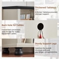 thumbnail image 5 of LELELINKY 24" Mid-Century Record Player Stand with Charging Station Holds 200 Albums for Living Room, White, 5 of 7