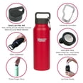 thumbnail image 2 of Healthy Human Stainless Steel Water Bottle | Double Walled Vacuum Insulated Water Thermos for Adults | Eco-Friendly Travel Bottles with Leak Proof Lid (Red Hot, 21 oz/ 621 ML), 2 of 5